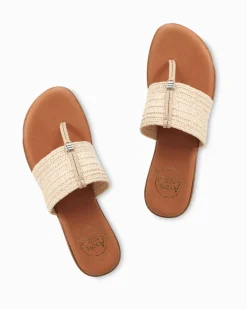 André Assous Nice Natural Stretch-Raffia Featherweights™ Sandals