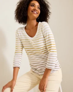 Ashby Isles Horizon Stripe 3/4-Sleeve T-Shirt