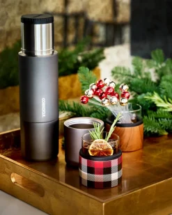 Asobu® On the Rocks Glass & Kuzie - Plaid