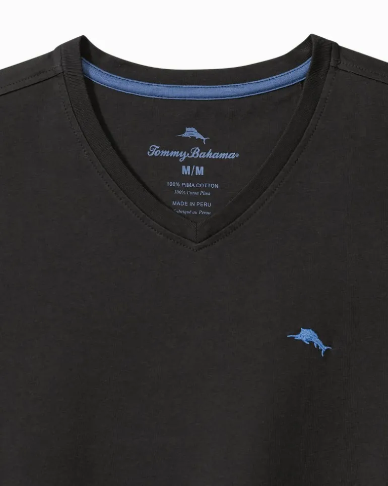 Bali Skyline Long-Sleeve V-Neck T-Shirt