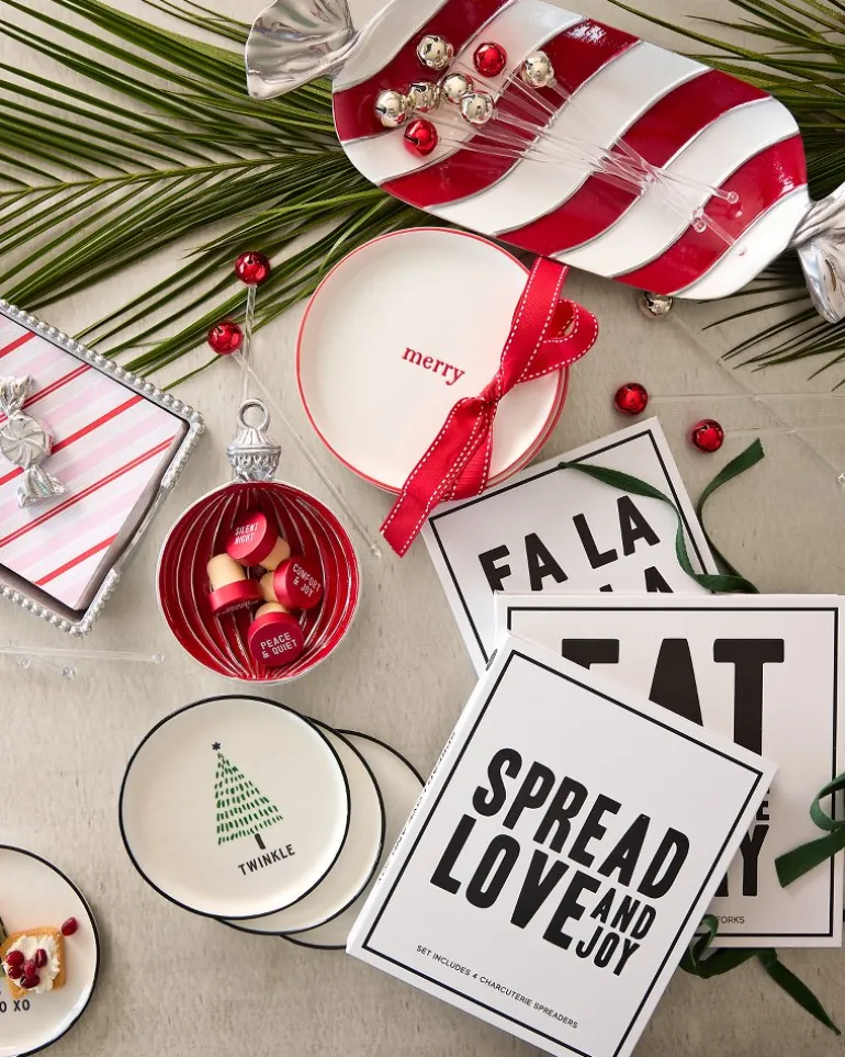 Beaded Peppermint Napkin Box Set