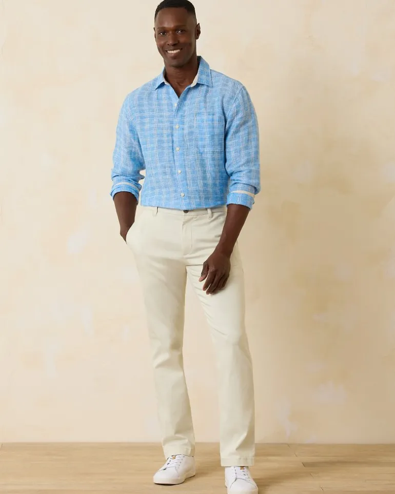 Boracay Flat-Front Chino Pants