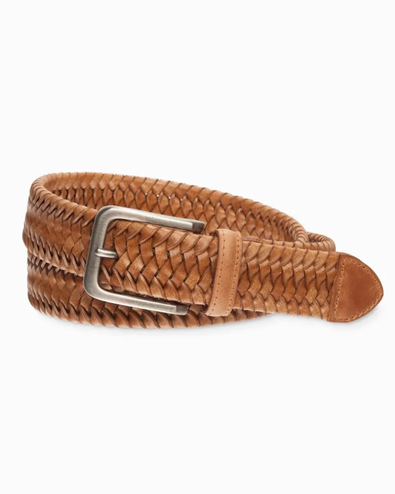 Braided Leather Stretch Belt