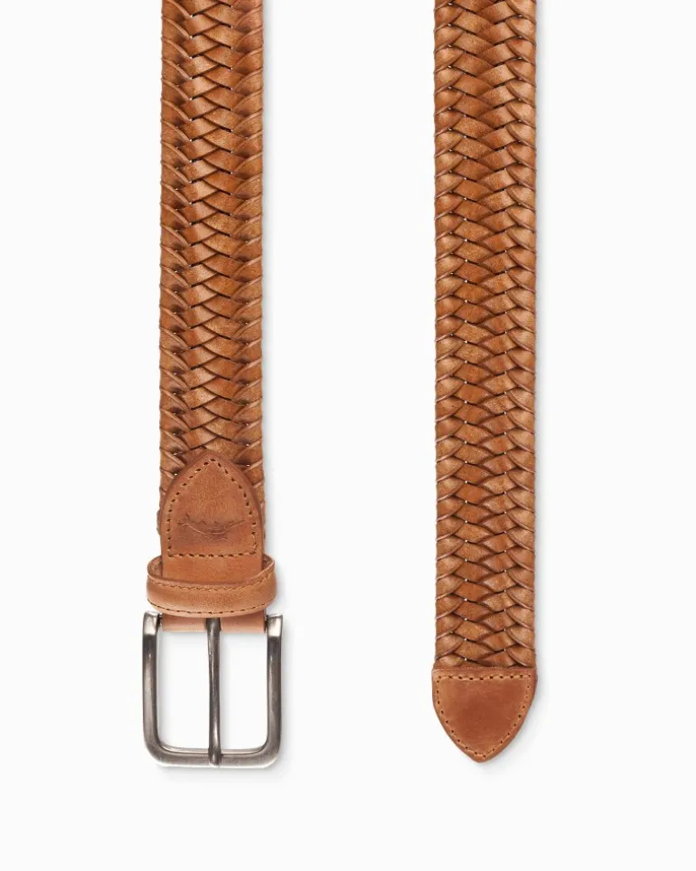 Braided Leather Stretch Belt