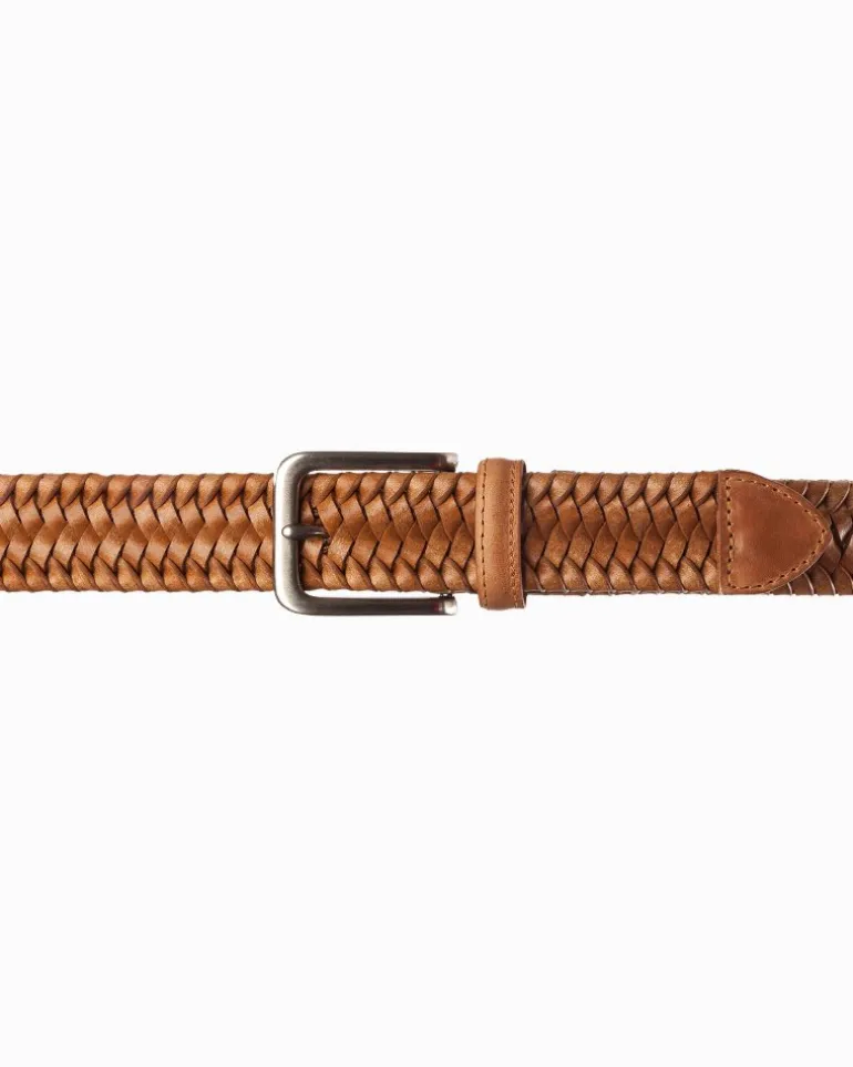 Braided Leather Stretch Belt