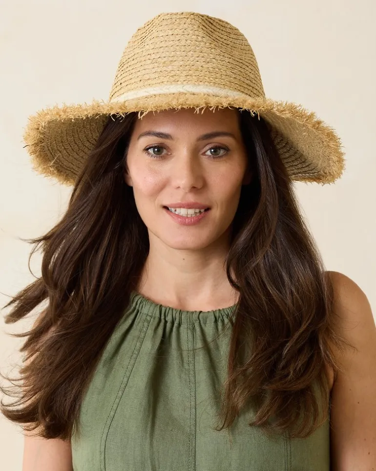 Brighton Fringe Brim Raffia Hat