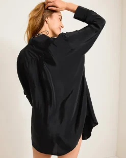 Calypso Crepe Boyfriend Beach Shirt