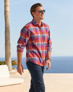 Canyon Beach Fireside Check Stretch Flannel Shirt