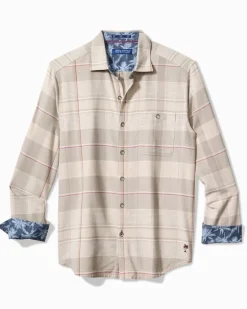 Canyon Beach Pebble Cay Plaid Stretch Flannel Shirt