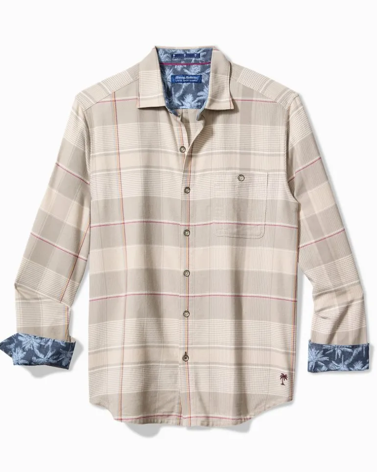 Canyon Beach Pebble Cay Plaid Stretch Flannel Shirt