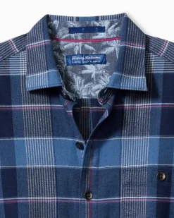 Canyon Beach Pebble Cay Plaid Stretch Flannel Shirt