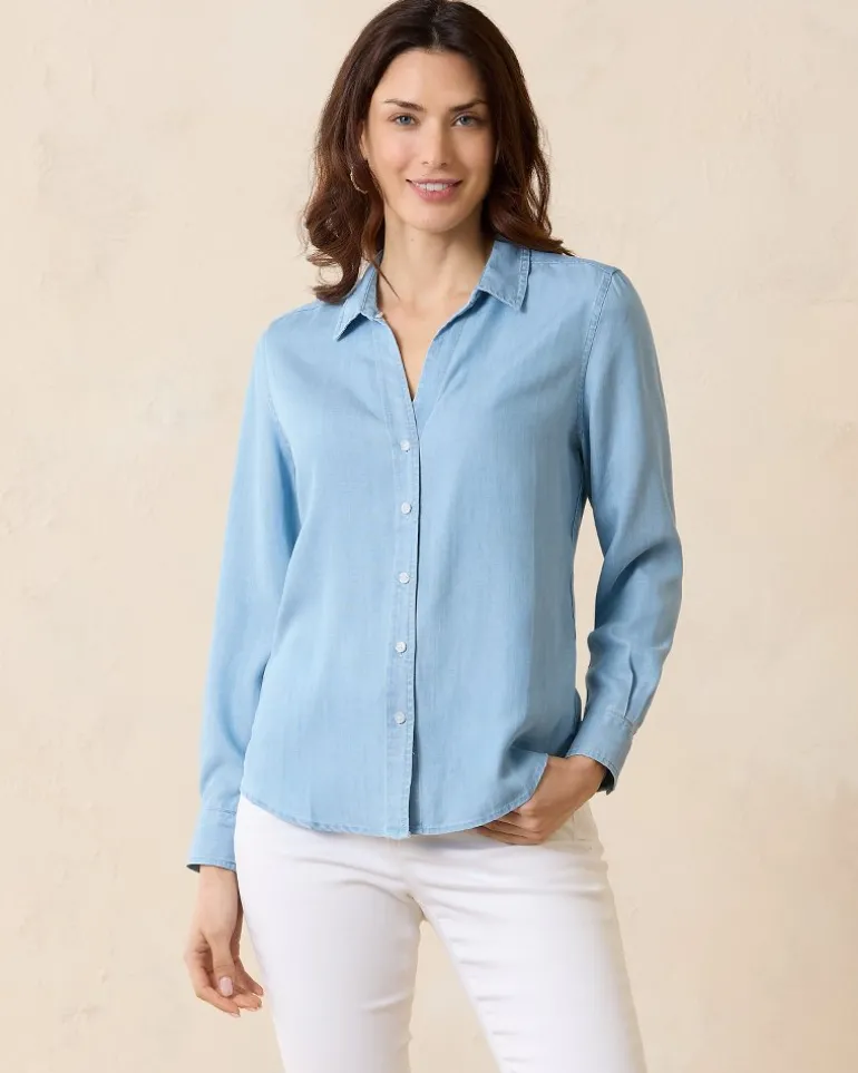 Chambray All Day Long-Sleeve Shirt