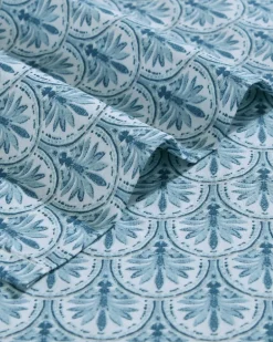 Coastal Batik Blue 4-Piece King Sheet Set