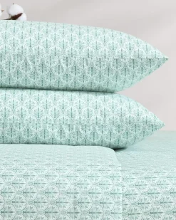 Coastal Batik Green 4-Piece King Sheet Set