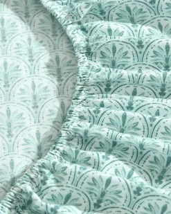 Coastal Batik Green 4-Piece King Sheet Set