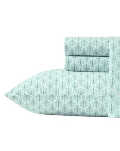 Coastal Batik Green 4-Piece King Sheet Set