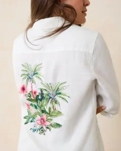 Coastalina Coastal Palms Linen Shirt