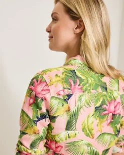 Coastalina Frond Royal Linen Shirt