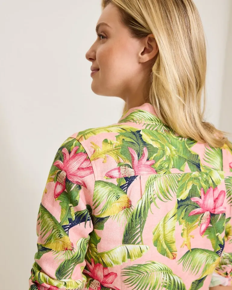 Coastalina Frond Royal Linen Shirt