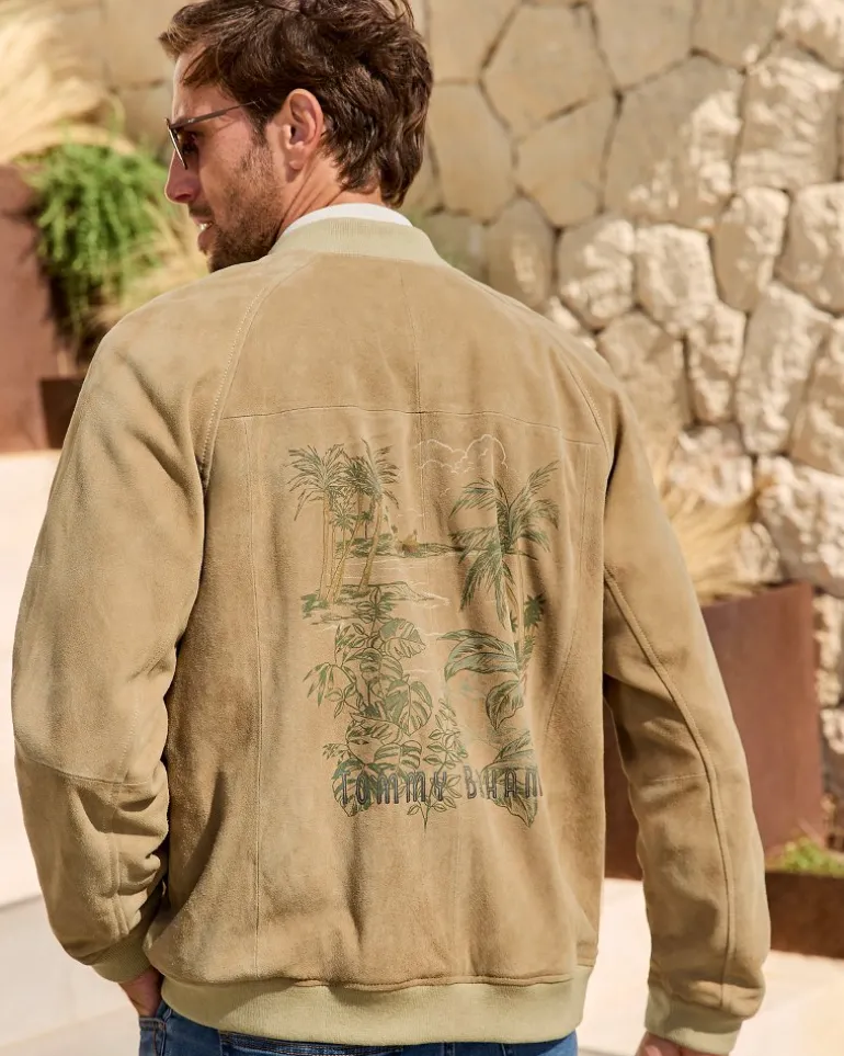 Collector's Series '24 Paradise Oasis Suede Bomber Jacket