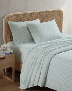 Cool Beach Stripe 4-Piece Queen Sheet Set