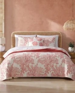 Coral Garden Reversible 2-Piece Twin Quilt Set