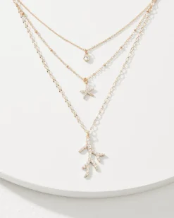 Coral Isles Sealife Charm Layered Necklace