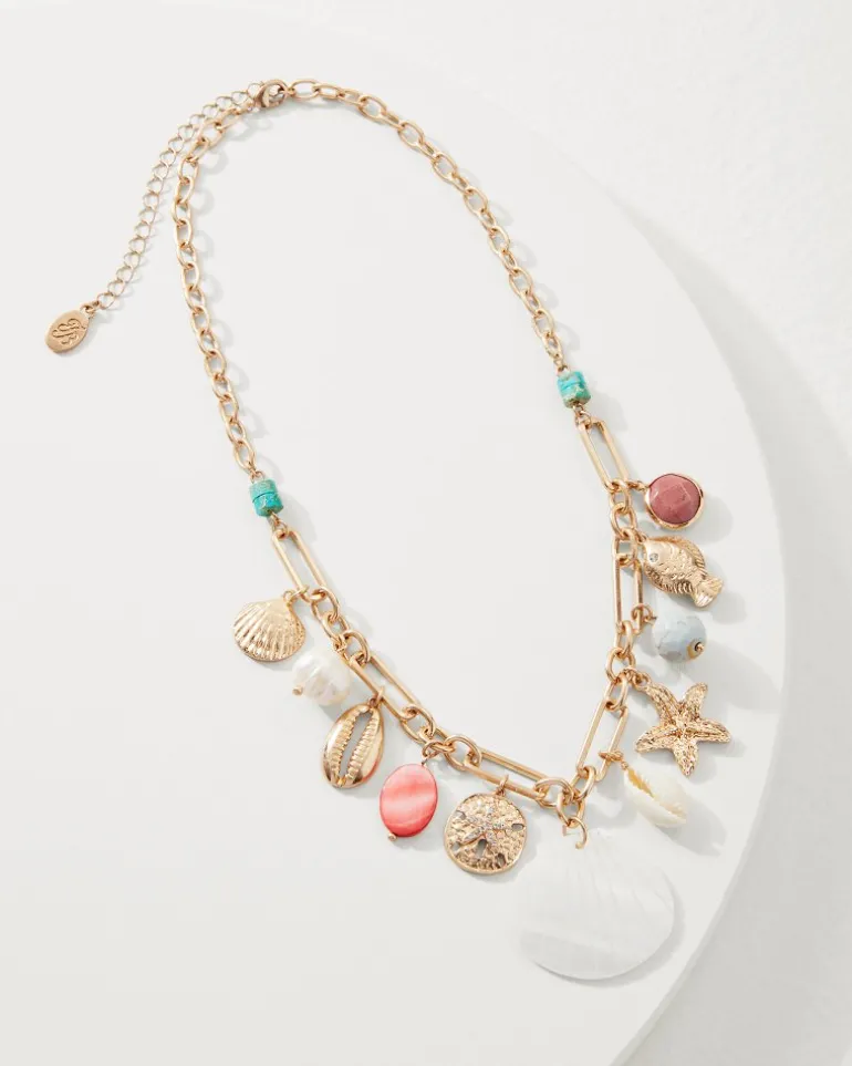 Coral Isles Sealife Charm Statement Necklace