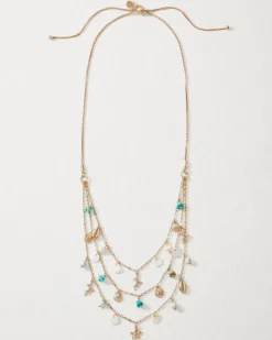 Coral Isles Semi-Precious Stone & Pearl Layered Necklace