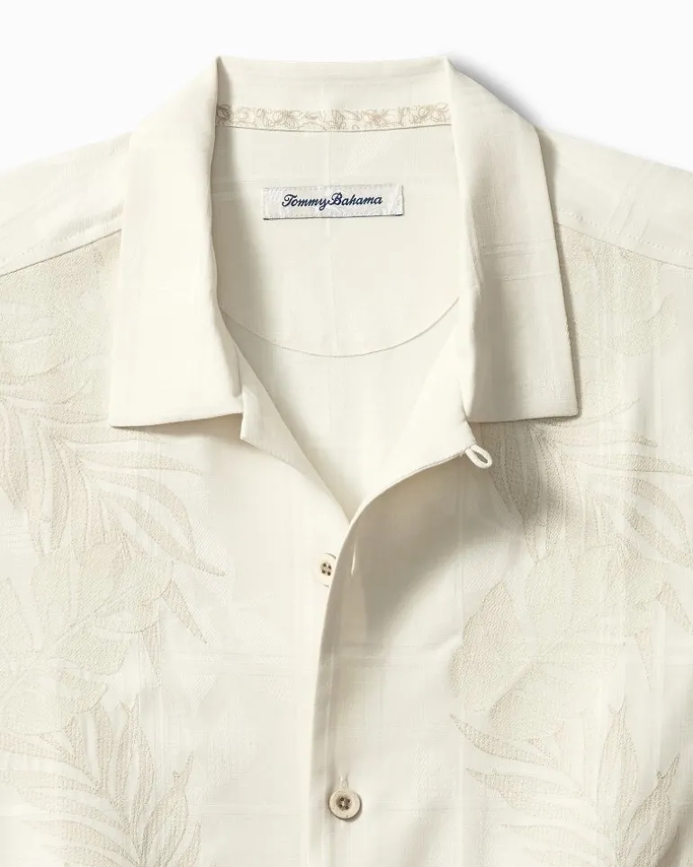 Del Palms Embroidered Silk Camp Shirt