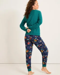 Disney Women's Long Sleeve & Pants Family Pajama Set