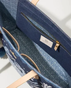 Embroidered Fiesta Crab Tote