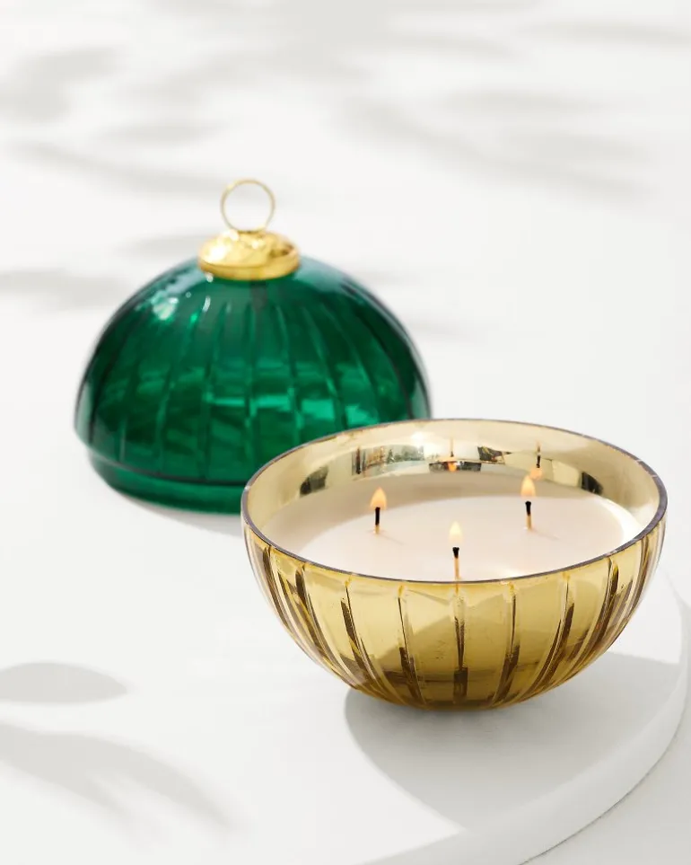 Evergreen 8.5-oz. Etched Ornament Candle