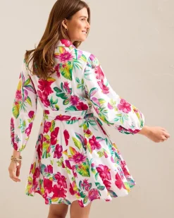 Fiesta Floral Coverup Shirt Dress