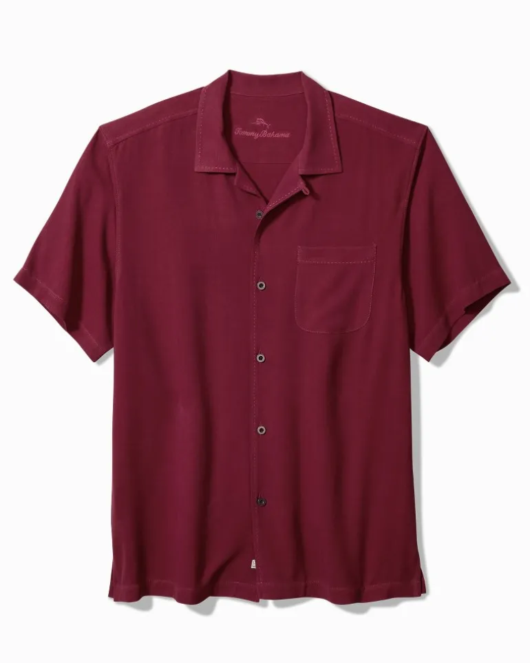 Hawaiian Herringbone Silk Camp Shirt