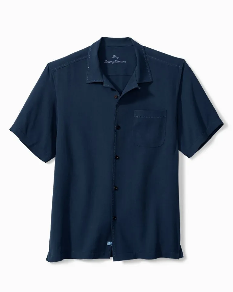 Hawaiian Herringbone Silk Camp Shirt