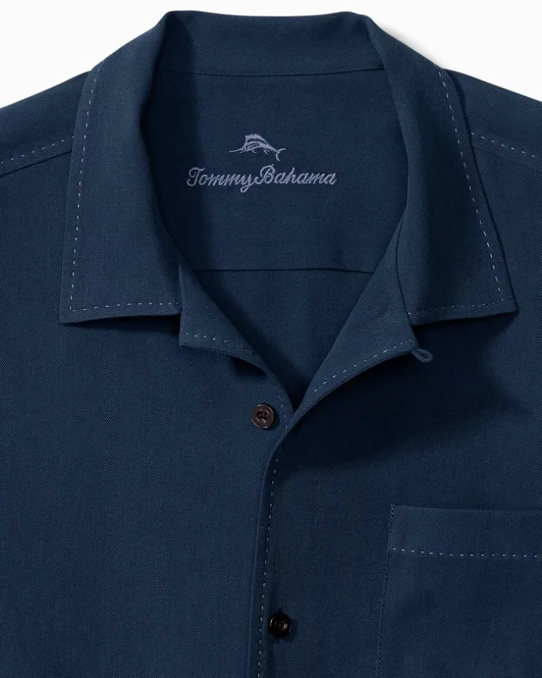 Hawaiian Herringbone Silk Camp Shirt