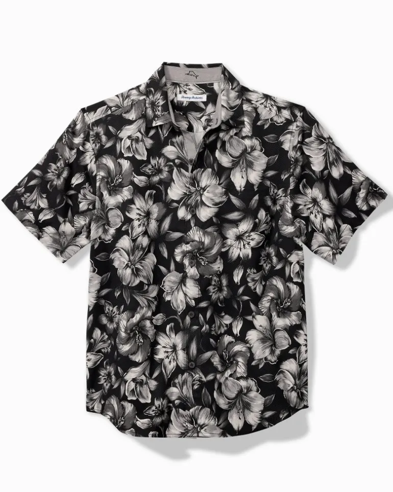 Hibiscus Hideaway Silk Camp Shirt