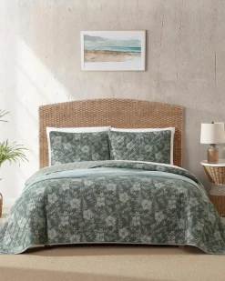 Hibiscus Jungle Reversible 3-Piece King Quilt Set