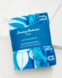 High Tide Hangout & Island Cays Blooms Beach Towels — Set of 2