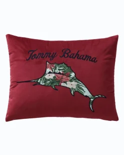 Holiday Marlin Velvet Embroidered Decorative Pillow