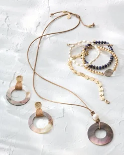 Indigo Shore Mixed Materials Bracelet Set