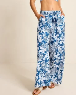 Island Blooms Drawstring Beach Pants