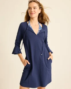 Island Cays Flounce-Sleeve Coverup Dress