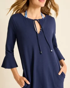 Island Cays Flounce-Sleeve Coverup Dress