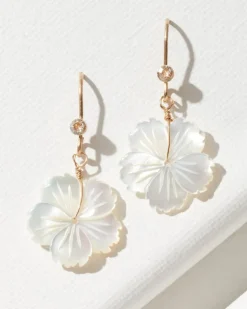Island Essence Hibiscus Drop Earrings