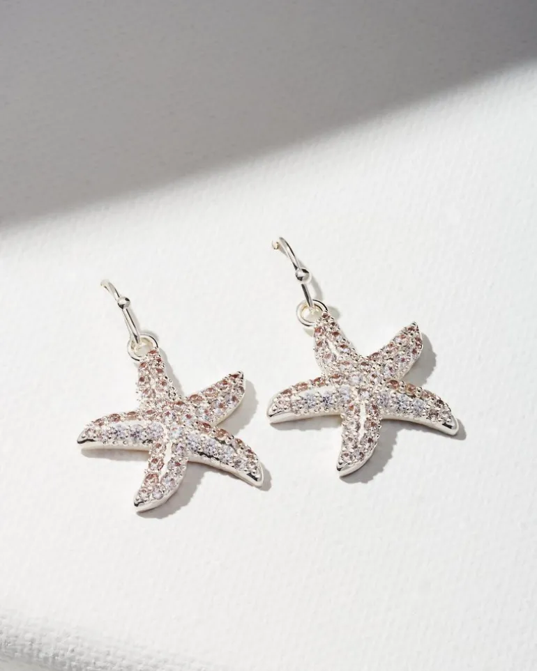 Island Essence Silver Starfish Earrings