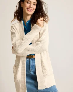 Island Luna Chenille Shell Stitch Cardigan