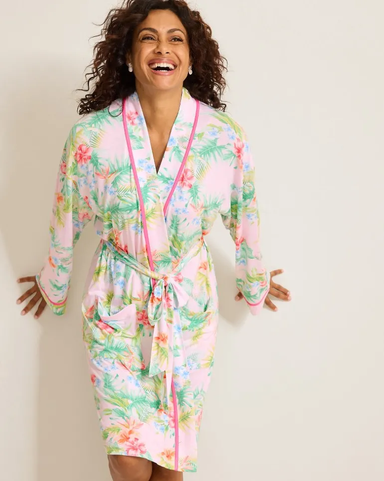 Jersey Long-Sleeve Short Robe