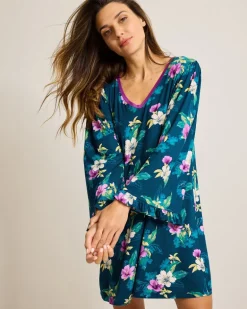 Jersey Long-Sleeve Short Sleep Dress
